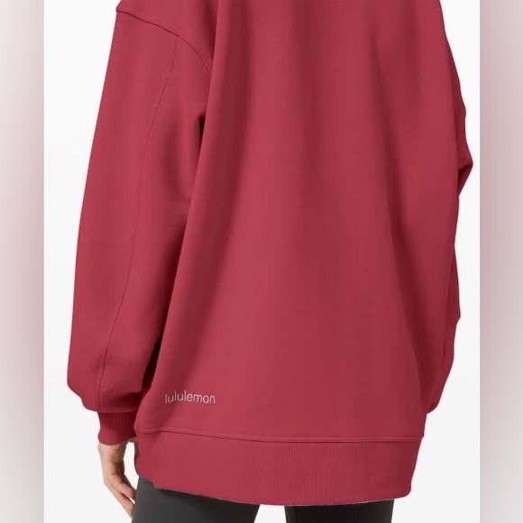 GUC Lululemon Perfectly Oversized Crew, Chianti, Size 4 - Picture 4 of 6